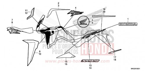 MARK/STRIPE (2) CRF1100DL de 2020